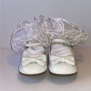 Place White Patent Mary Jane’s with Ruffle Socks